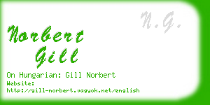 norbert gill business card